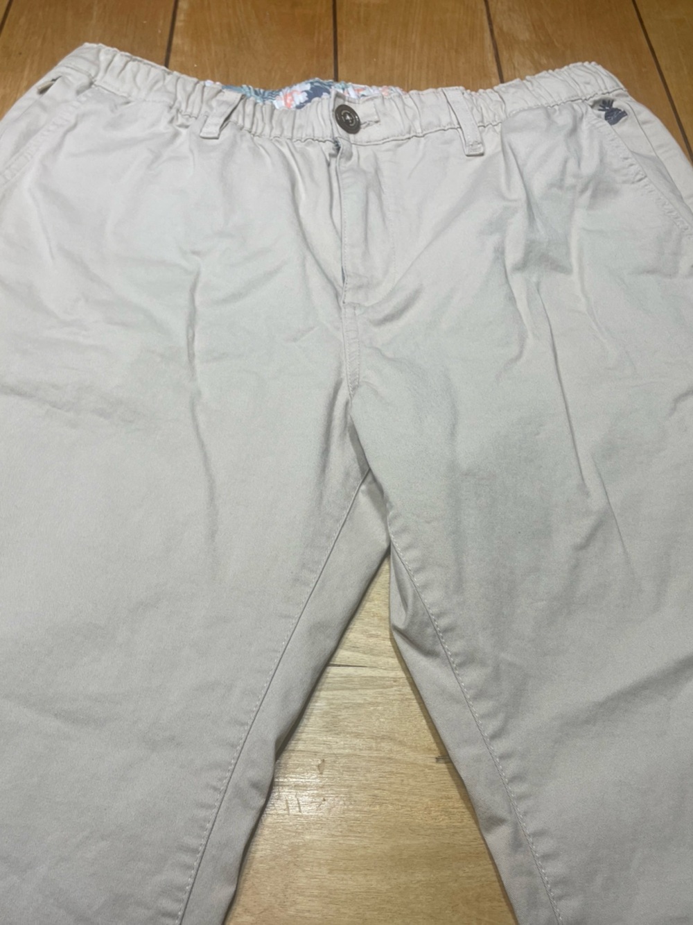 Chubbies Everywear Pants Size Large Color Beige Khaki Drawstring Elastic Waist